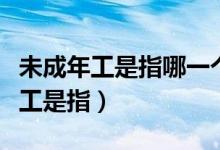 未成年工是指哪一个年龄段的劳动者（未成年工是指）