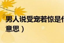男人说受宠若惊是什么意思(受宠若惊是什么意思)