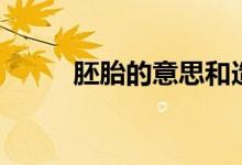 胚胎的意思和造句（胚胎的意思）