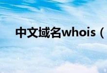 中文域名whois（zhongziso最新域名）