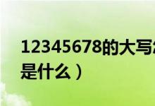 12345678的大写怎么写?（12345678大写是什么）