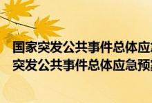 国家突发公共事件总体应急预案将突发公共事件分为(国家突发公共事件总体应急预案)