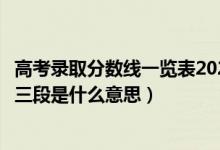 高考录取分数线一览表2023全国（浙江高考分数线一段二段三段是什么意思）