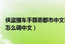 侠盗猎车手罪恶都市中文怎么设置(侠盗猎车手之罪恶都市怎么调中文)
