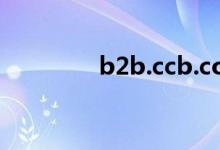 b2b.ccb.com（b2b ccb）