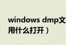 windows dmp文件用什么打开（dmp文件用什么打开）