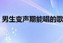 男生变声期能唱的歌（男生变声期怎么唱歌）