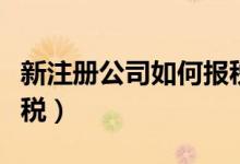 新注册公司如何报税申报（新注册公司如何报税）