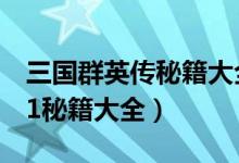 三国群英传秘籍大全7使用方法（三国群英传1秘籍大全）