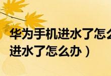 华为手机进水了怎么办把水震出来(华为手机进水了怎么办)
