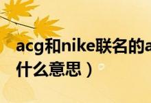 acg和nike联名的acg全称是什么(nike acg什么意思)