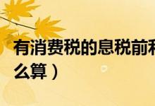 有消费税的息税前利润怎么算（息税前利润怎么算）
