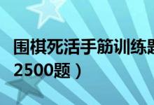 围棋死活手筋训练题及答案（围棋死活与手筋2500题）