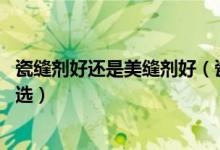 瓷缝剂好还是美缝剂好（瓷缝剂与美缝剂区别有哪些 怎样挑选）