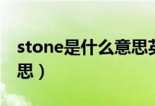 stone是什么意思英文翻译（stone是什么意思）