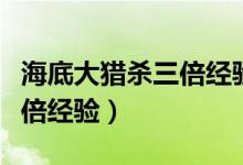 海底大猎杀三倍经验版（海底大猎杀怎么调三倍经验）