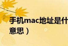 手机mac地址是什么意思（mac地址是什么意思）