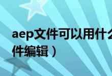 aep文件可以用什么软件编辑（aep用什么软件编辑）