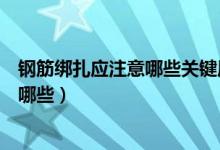 钢筋绑扎应注意哪些关键质量问题(钢筋绑扎的注意事项有哪些)