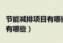 节能减排项目有哪些活动稿子(节能减排项目有哪些)
