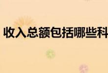 收入总额包括哪些科目（收入总额包括哪些）