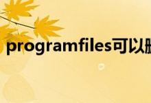 programfiles可以删除吗（programfiles）
