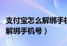 支付宝怎么解绑手机号换成邮箱（支付宝怎么解绑手机号）