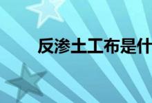 反渗土工布是什么（土工布是什么）