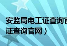 安监局电工证查询官网网址（国家安监局电工证查询官网）