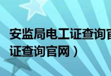 安监局电工证查询官网网址（国家安监局电工证查询官网）