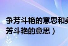 争芳斗艳的意思和美不胜收的意思三年级（争芳斗艳的意思）