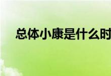 总体小康是什么时候完成的（总体小康）
