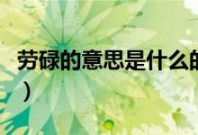 劳碌的意思是什么的意思（劳碌的意思是什么）