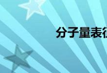分子量表征（分子量表）