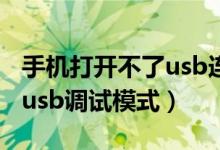 手机打开不了usb连接（打不开手机怎么连接usb调试模式）