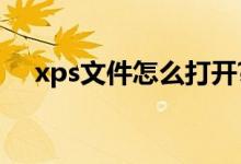 xps文件怎么打开?（xps文件怎么打开）