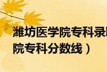 潍坊医学院专科录取分数线2020（潍坊医学院专科分数线）