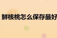 鲜核桃怎么保存最好方法（鲜核桃怎么保存）