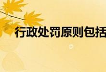 行政处罚原则包括哪些（行政处罚原则）