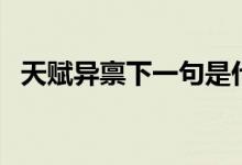 天赋异禀下一句是什么（天赋异禀的意思）