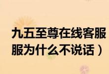 九五至尊在线客服（517888九五至尊里的客服为什么不说话）