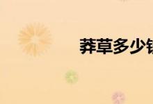 莽草多少钱一斤（莽草）