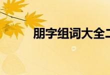 朋字组词大全二年级（朋字组词）