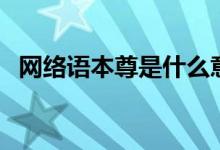 网络语本尊是什么意思（本尊是什么意思）
