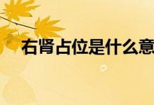 右肾占位是什么意思（占位是什么意思）