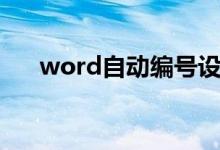 word自动编号设置(word自动编号)