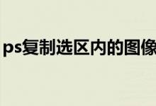 ps复制选区内的图像到新图层（ps复制选区）