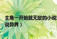 主角一开始就无敌的小说穿越异世（主角一开始就无敌的小说异界）
