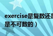 exercise是复数还是单数（exercise是可数还是不可数的）
