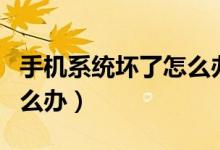 手机系统坏了怎么办 oppo（手机系统坏了怎么办）